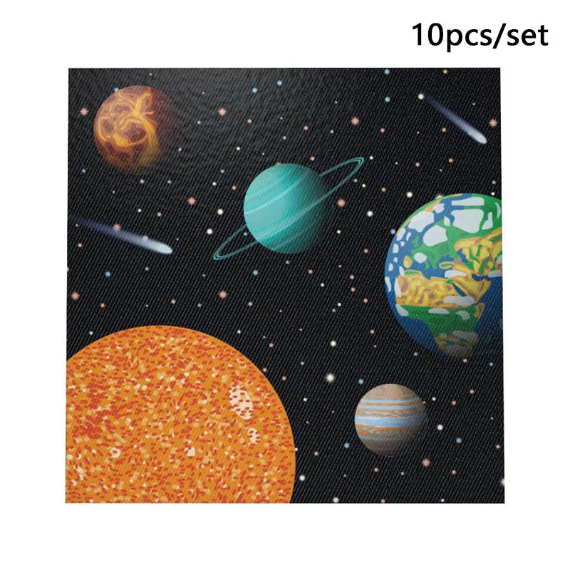1 упаковка Rocket Planet Happy Birthday одноразовая столовая посуда набор для детской