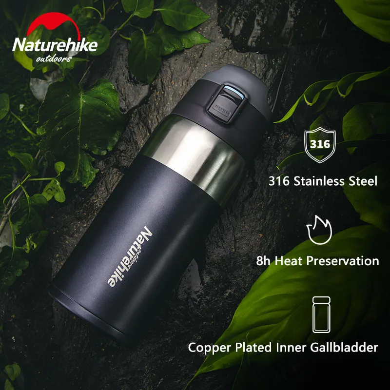Naturehike 600 мл Спортивная бутылка термос кружка из нержавеющей стали 0 32 кг для