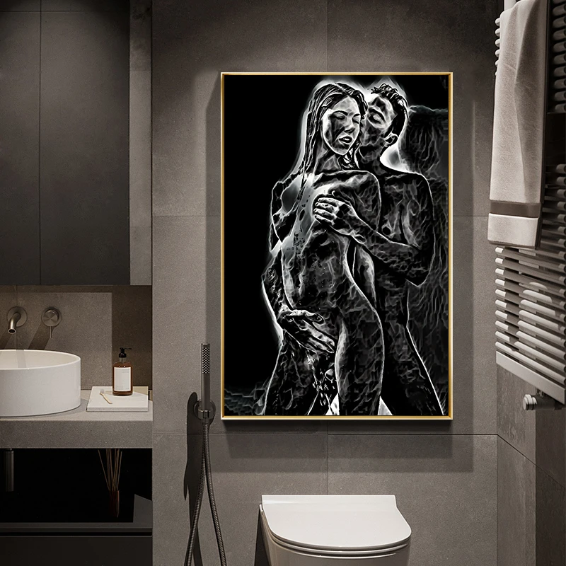 

Sexy Men & Women Naked Nude Body Posters and Prints Abstract Make Love Canvas Painting Wall Art Picture Hotel Bedroom Wall Decor