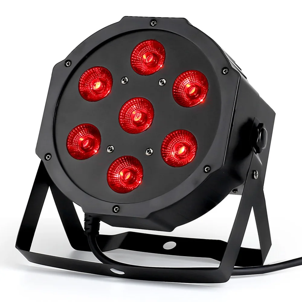 CREE RGBW 7x18 Вт светодиодный плоский светильник SlimPar RGBWA УФ-светильник 6в1 светодиодный DJ светильник для мытья сцены dmx светильник 6/10 каналов