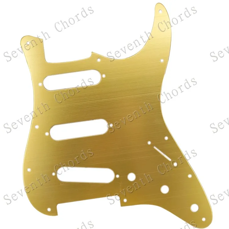metall aluminium 11 löcher sss gitarre schlagbrett anti scratch platte für st fd elektrische gitarre gold bronze free global shipping