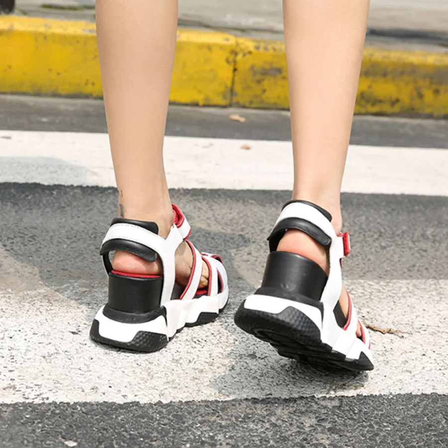 Prova Perfetto 2020 Новые разноцветные повседневные сандалии из натуральной кожи женские