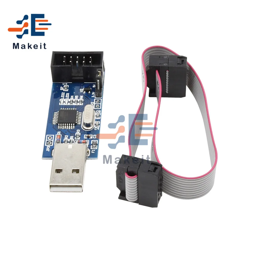 Минимальная системная плата AVR ATMEGA16 макетная ATmega32 + программатор USB ISP USBasp ATTiny 51