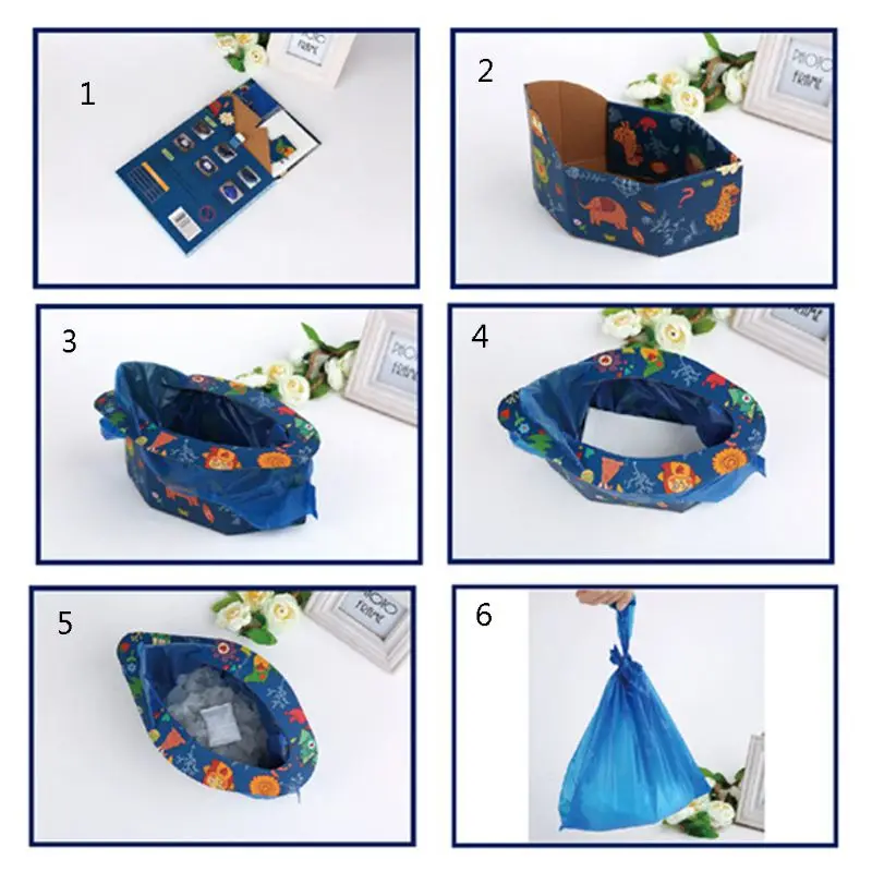 Складной детский портативный горшок для мальчиков и девочек дорожный Туалет