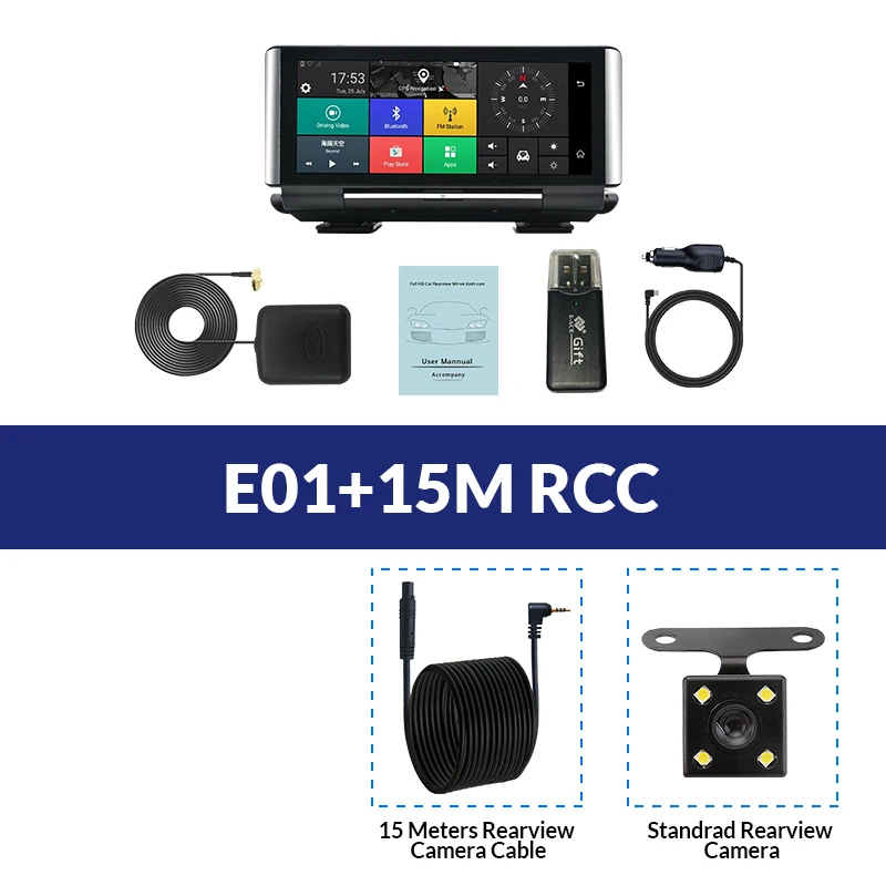 E-ACE E01 Автомобильный видеорегистратор gps 4G навигационный трекер " Android 5,1 Автомобильная камера wifi 1080P ADAS видео рекордер для автомобильных навигаторов туризма