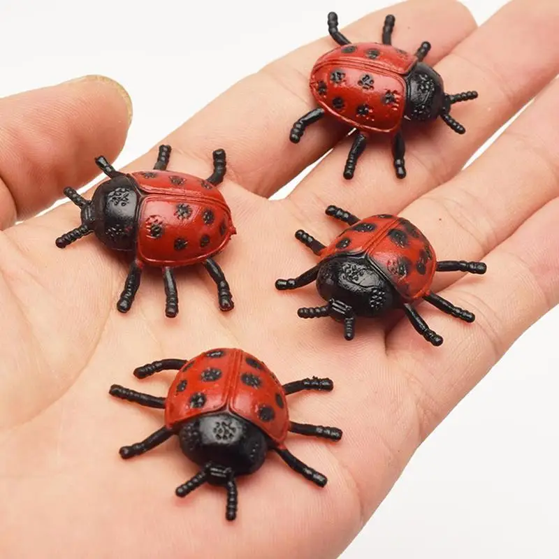 

Plastic Pvc Ladybug Simulation Model Toy Scary Human Toy Simulation Ladybug Joke Toy Pvc Artificial Insect Animal Model Trick