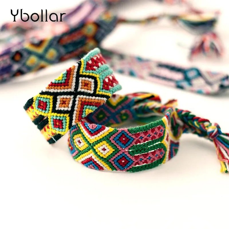 Плетеный браслет дружбы в стиле бохо шириной 2 8 см бразильский хлопковый шнур