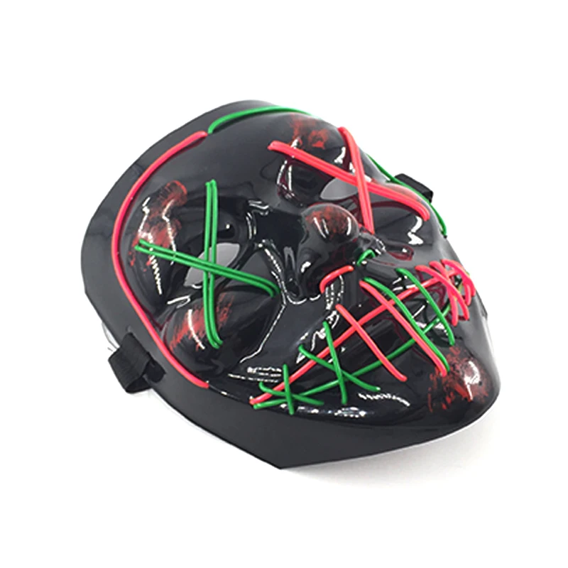 Костюм для косплея на Хэллоуин маска светящаяся мигающая светодиодная Маска