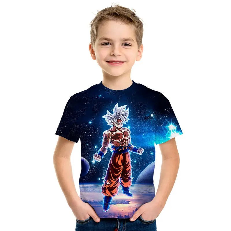 Супер Saiyan Son Goku/детская футболка для мальчиков и девочек модная папы мамы ребенка