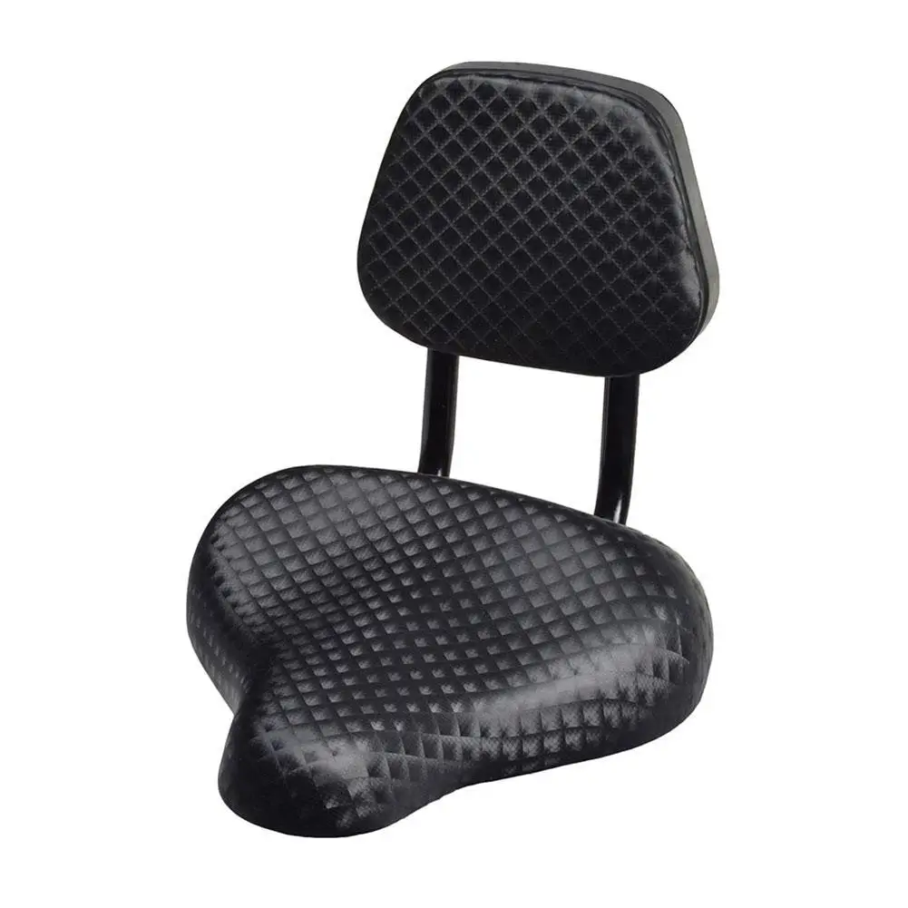 

Cycling Wide Comfort Faux Leather Bike Bicycle Saddle Seat with Backrest Support sillin bicicleta Bicycle Saddle