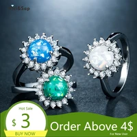 visisap fashion lady mulitcolor opals ring flower style simple zircon jewelry for girls cute birthday gifts rings factory b1366