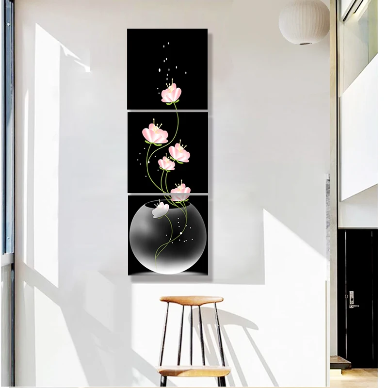 Conisi Скандинавская Цветочная ваза художественные настенные картины на холсте