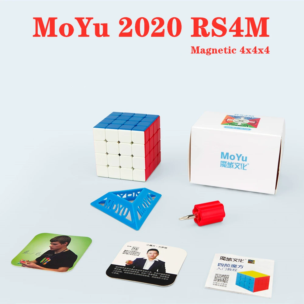 Moyu RS4M 2020 Магнитный 4x4x4 магический куб 4x 4 скоростной RS3M 3x3x3 куб-головоломка 3x3 Magico RS4
