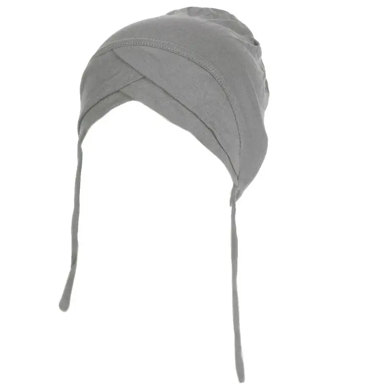 

Women Muslim Underscarf Beanie Hijab Forehead Cross Tie Bandage Inner Turban Cap