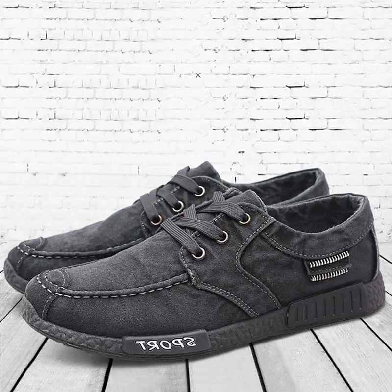 Для Мужчин's повседневная обувь джинсовые на плоской подошве без застежки