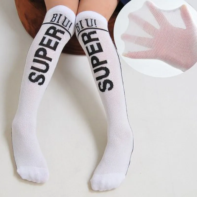 Детские гольфы из чесаного хлопка с радужными полосками длинные для мужчин и