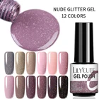 Гель-лак для ногтей LILYCUTE, 7 мл, телесный, розовый, блестящий, розовое золото, разные цвета, Базовое покрытие, отмачиваемый, УФ гель для ногтей дизайн
