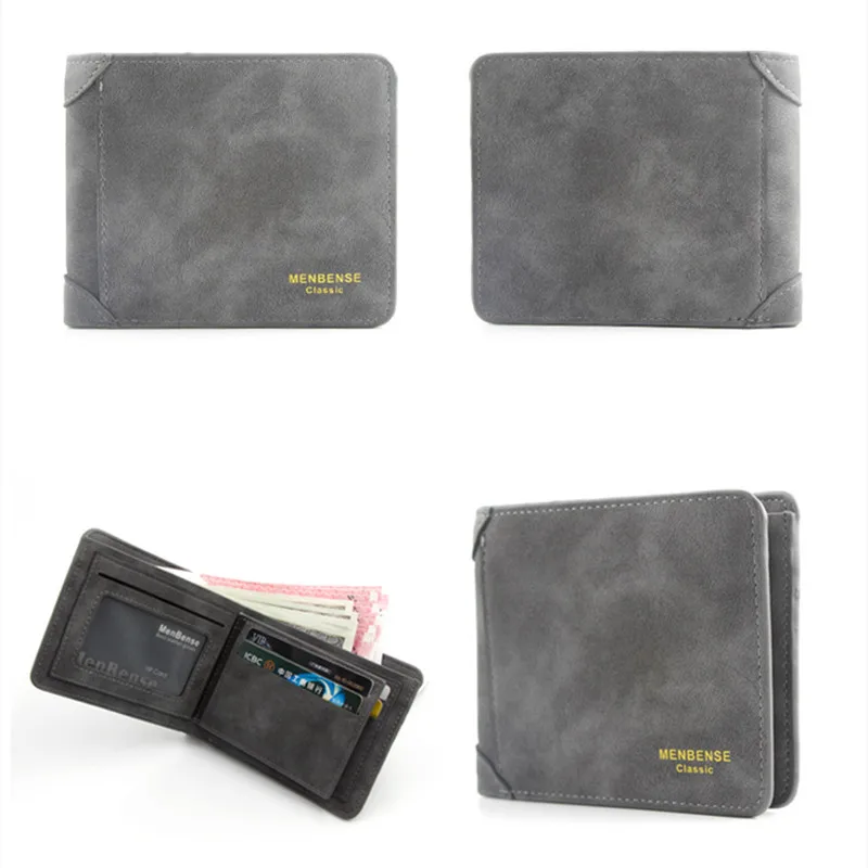 

New Frosted Men's Wallet Short Large Capacity Fashion Casual Wallet Multifunctional Business Wallet