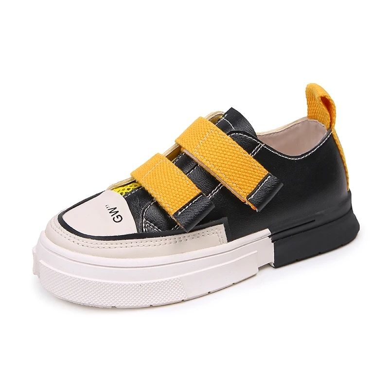 Spring Autumn Color Matching Air Mesh PU Leather Little Girls Boys Sports Casual Toddler Sneakers Children Kids Shoes |