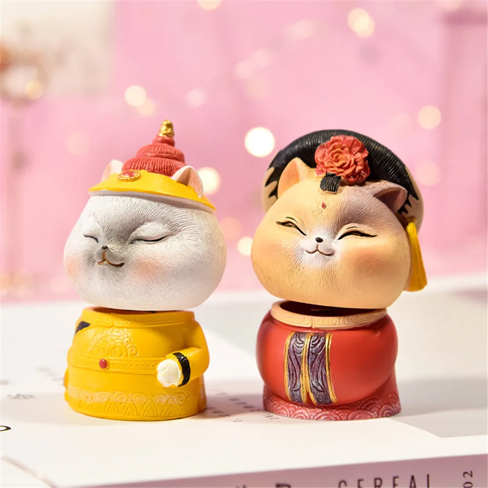 Desktop Car Ornament Nodding Shaking Head Cat Toy Home Dashboard Decoration Bobble-head Puppy Doll Toys Gift Room | Игрушки и хобби