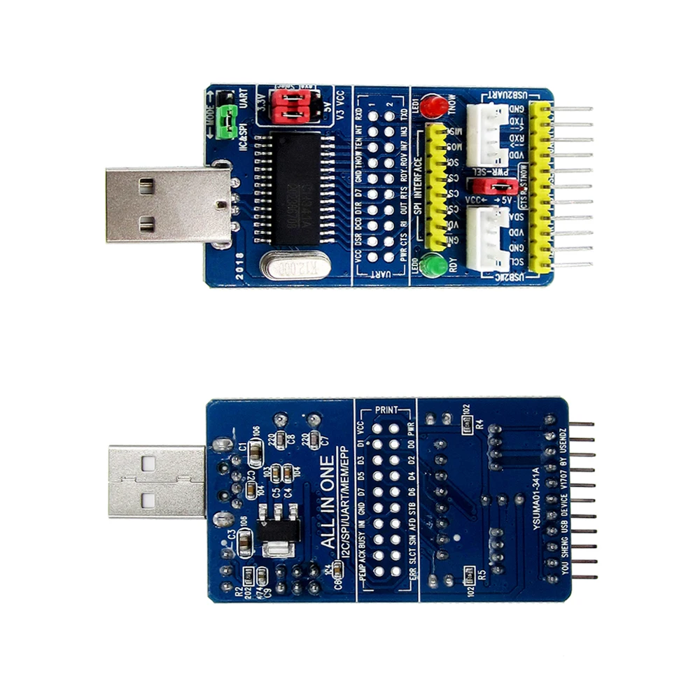Преобразователь CH341A USB в SPI I2C IIC UART TTL ISP серийная кисть для отладки RS232 RS485|Детали и