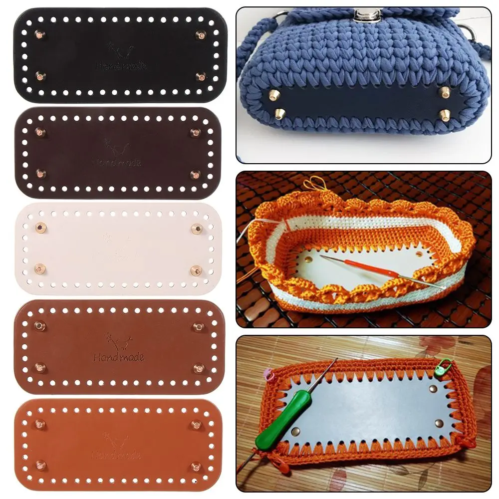 

DIY With Bird Pattern Gift Handmade PU leather Crochet Bag Bottom for Knitted Bag Bag Bottom