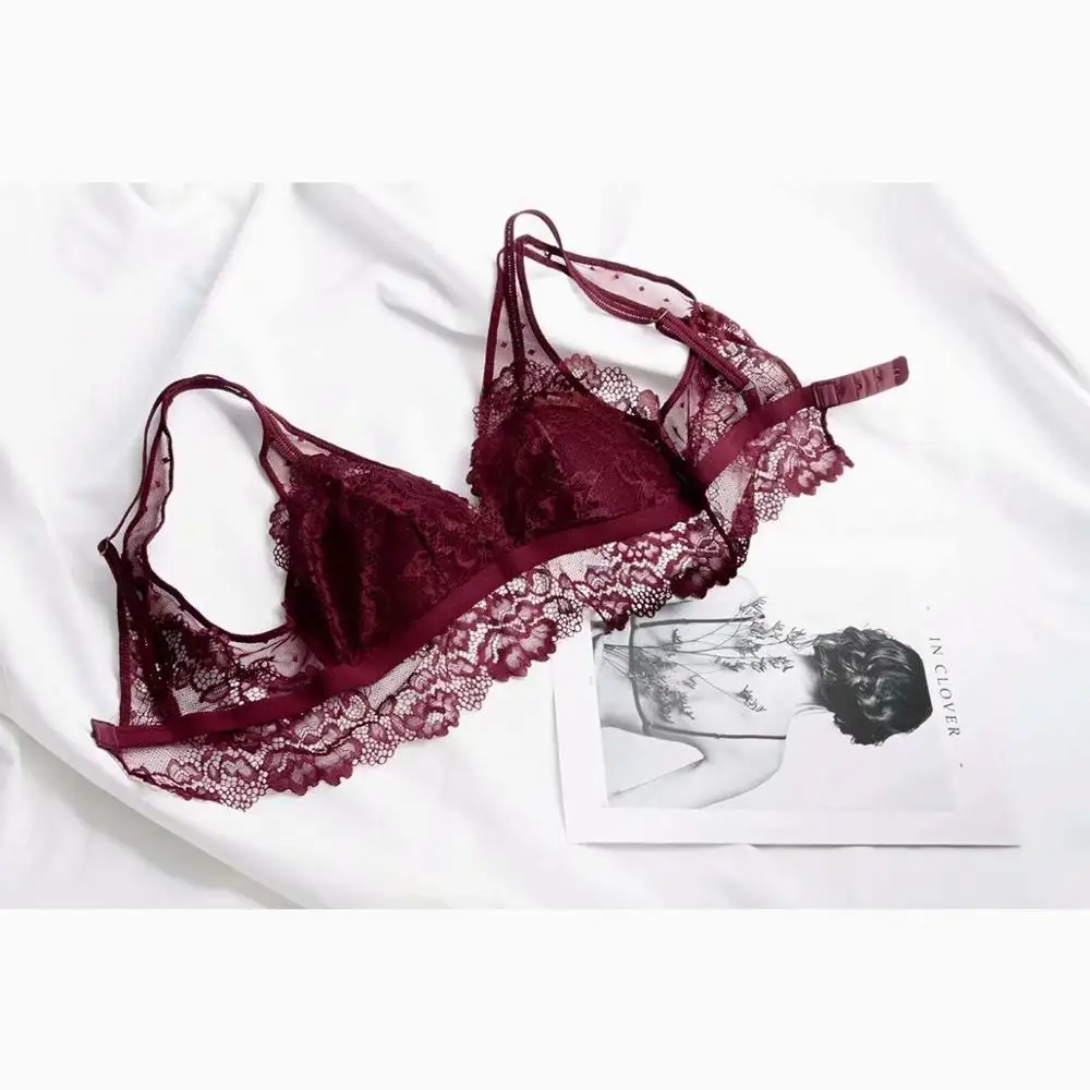2020 Новое поступление сексуальные кружевные тонкие бюстгальтеры с хлопковой