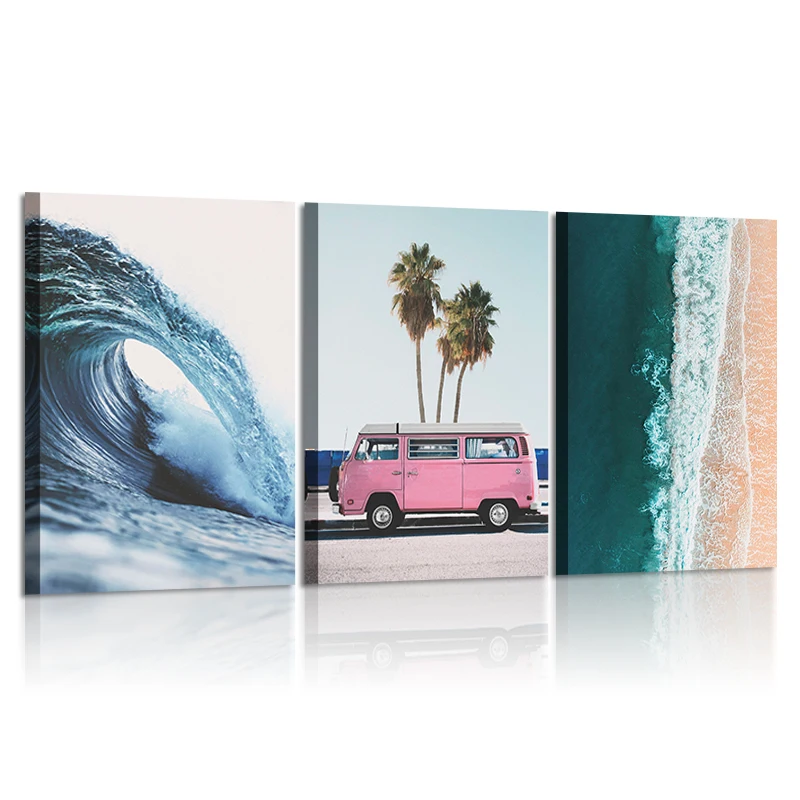 Современный ландшафт домашний дизайн Декор океан волна доска настенное