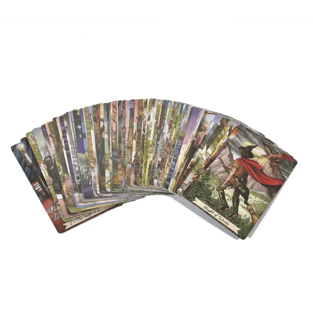 78 Sheets Everyday Witch Tarot Board Game Card English Edition Mysterious Tarot Board Game Family Party Cards Game Tarot Lovers