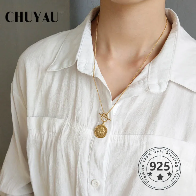 Женское ожерелье из серебра 925 пробы с подвеской в виде головы|Ожерелья| |