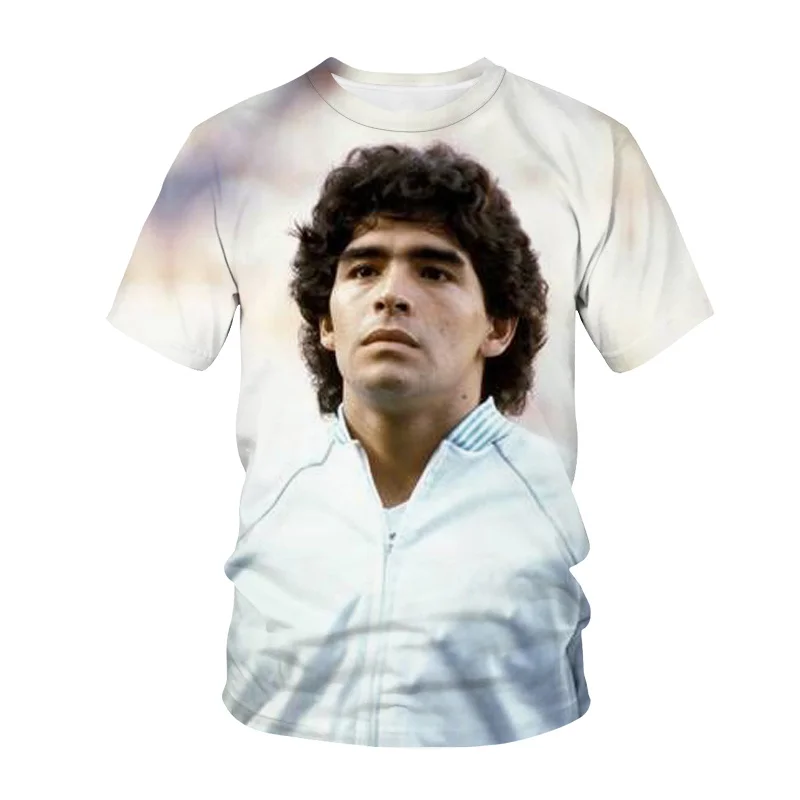 

2021 Product T-Shirt Diego Maradona 3D Harajuku T-Shirt Children Top Streetwear Men Women Fashion O-Neck Short-Sleeved T-Shirt