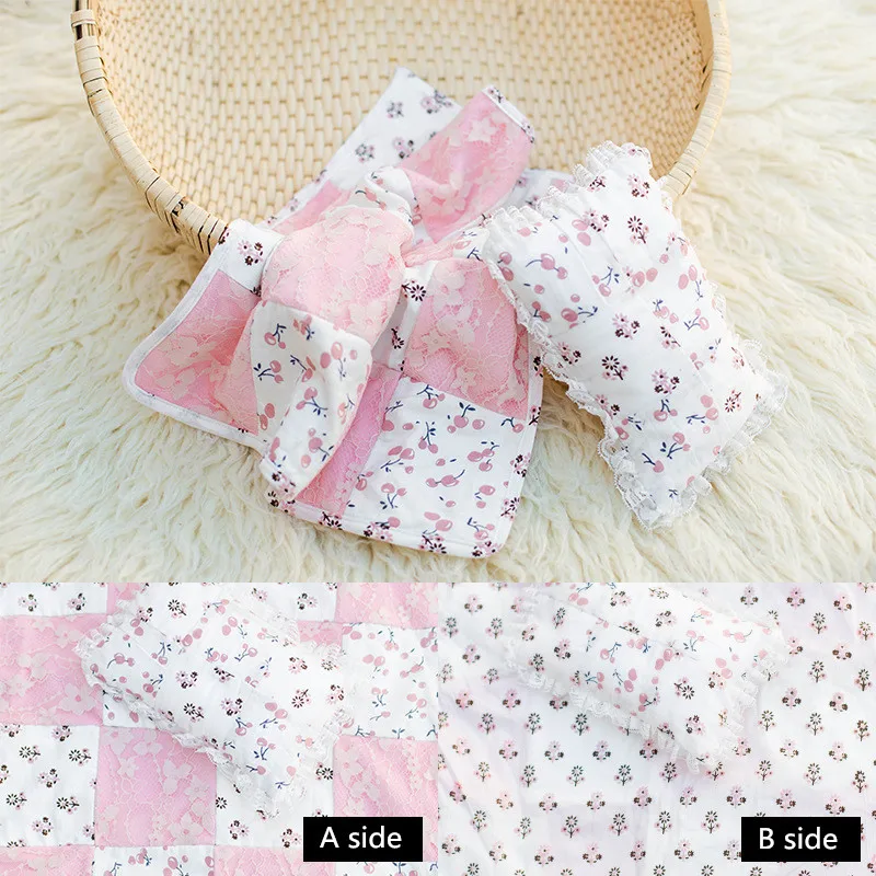 Фон для фотосъемки новорожденных AB двухсторонний Комплект подушек реквизит для детской фотосъемки цветочное одеяло ковер для месяцев Bebe ... от AliExpress RU&CIS NEW