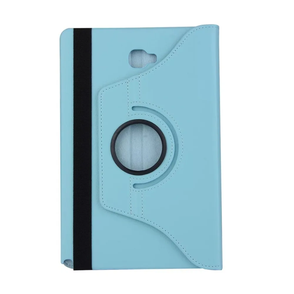 Sky blue Чехол для samsung Galaxy Tab A 10,1 T585 T580 SM-T580 T580N 360 вращающиеся флип-чехлы Smart Cover shell - Цвет: Sky blue