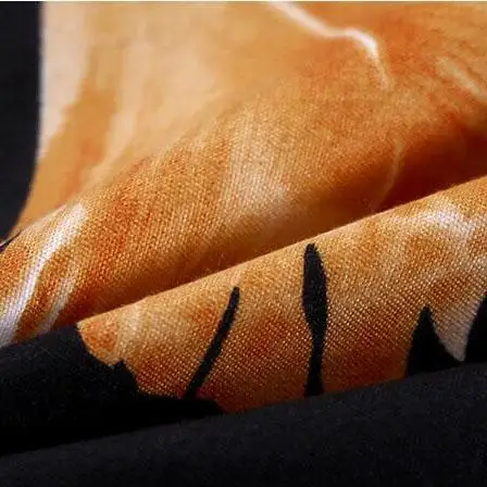 4 шт. Комплект постельного белья с принтом леопарда и пододеяльником | Дом сад