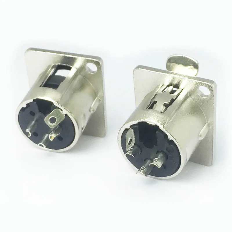 10 шт./лот XLR разъем 3 Pin Мужской/Женский XLR Панель Крепление никелированный XLR штекер Jack провода разъем