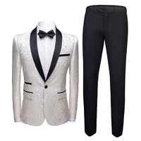 mens jacquard suit tailless wedding dress theme flower julie purse dress vest black pantaloon dress slim fit two piece set