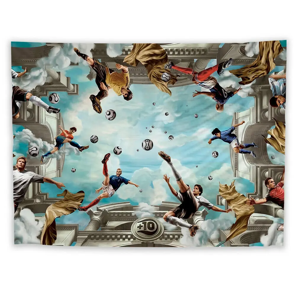 

Настенное украшение для дома, футбол, спорт, психоделический гобелен