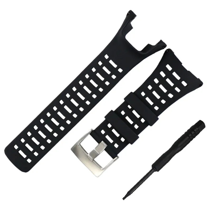 Silver buckle 1 Резиновый ремешок для часов Suunto Ambit 3 пиковый/спортивный/бег/2/2 S/2R/1 умный браслет со стальной застежкой - Цвет ремешка: Silver buckle 1