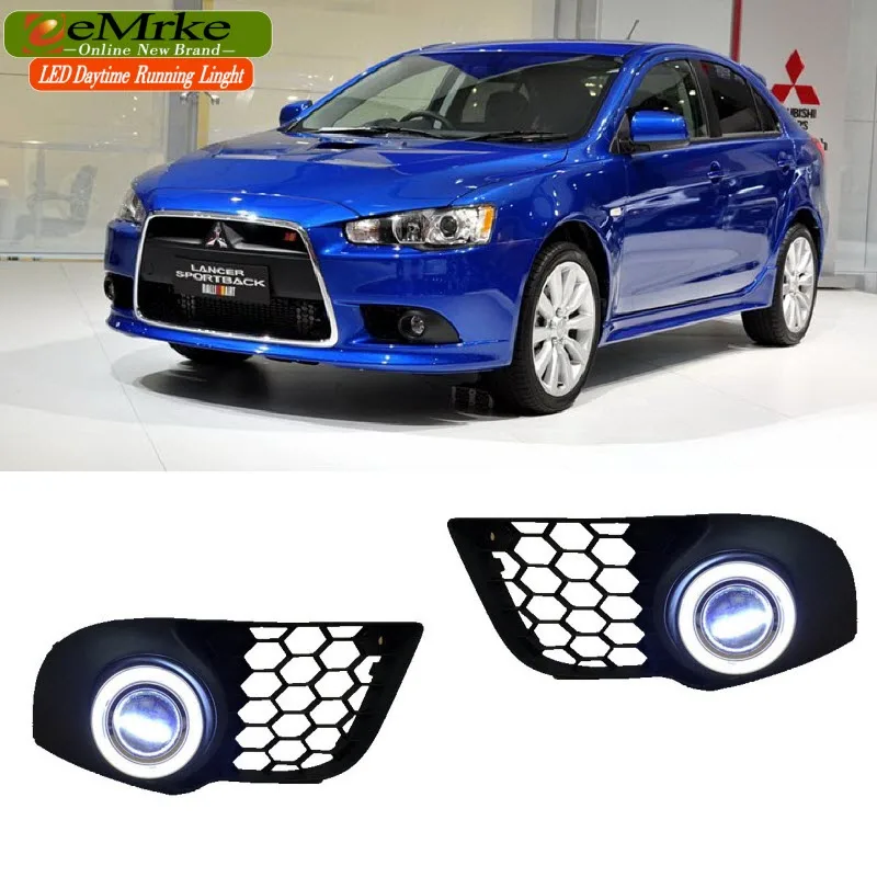 EeMrke для Mitsubishi Lancer Sportback SPORTLIMOUSINE светодиодные противотуманные фары Angel Eye DRL