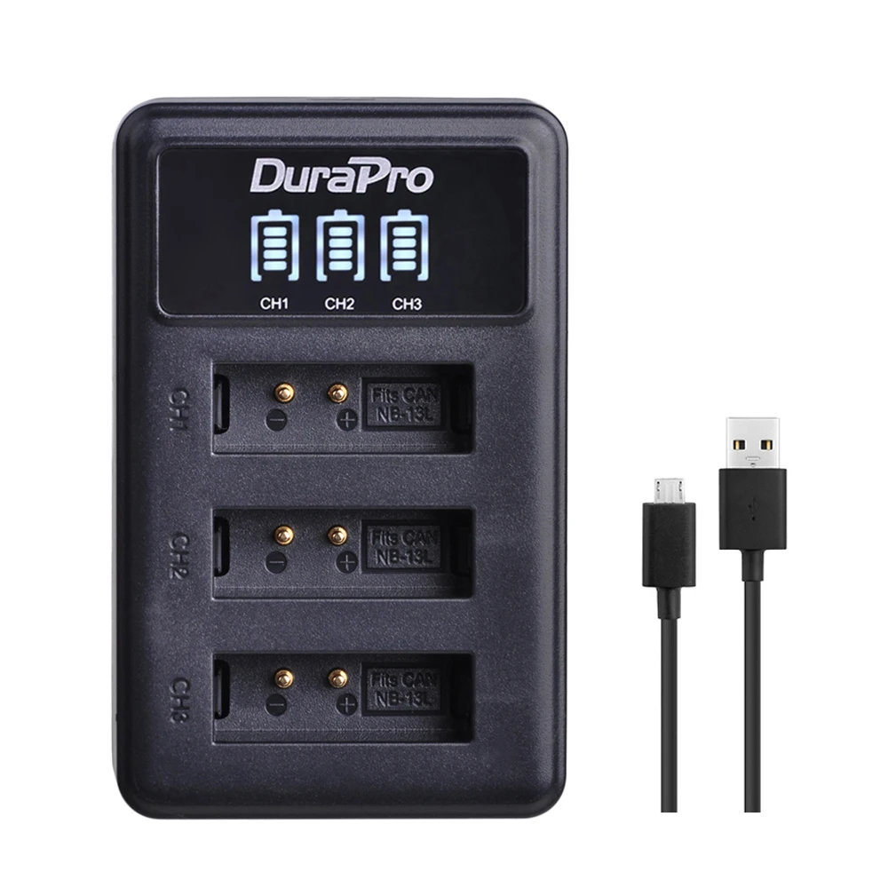 4 шт. NB-13L NB 13L 1250 мА/ч замена Батарея + светодиодный 3-Порты USB Зарядное устройство