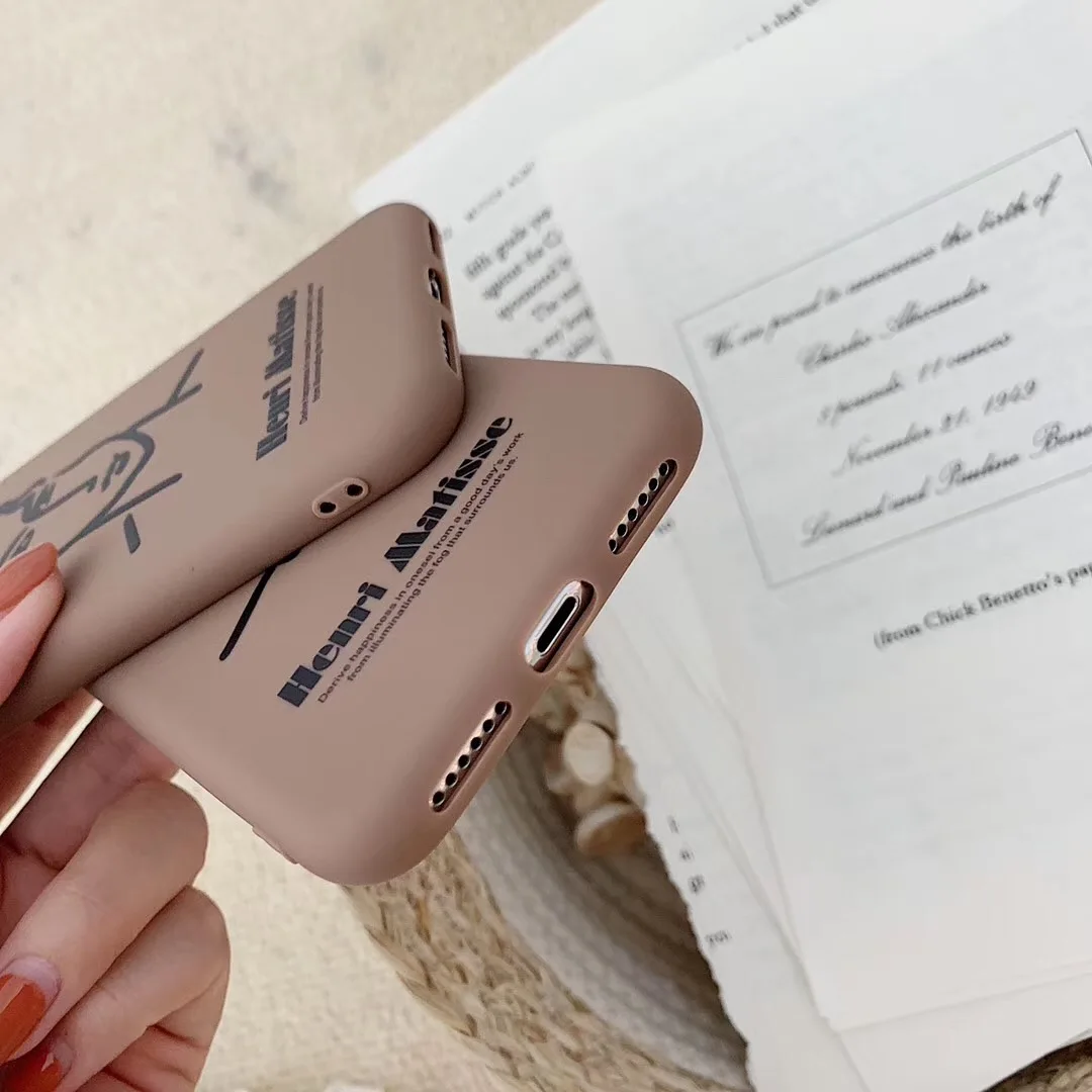 Простой чехол для телефона с абстрактными линиями iphone Xs MAX XR X 6 6s 7 8 plus мягкий из