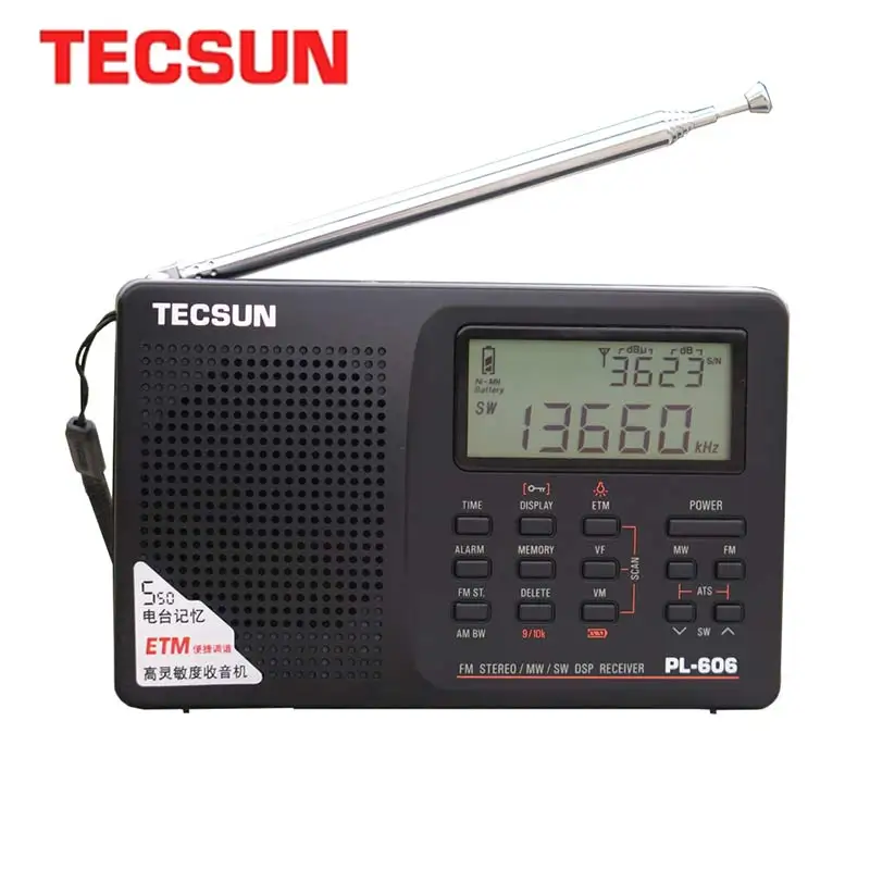 

Tecsun PL-606 Digital PLL Portable Radio FM Stereo/LW/SW/MW DSP Receiver Internet Radio FM:64-108 MHz/LW: 153-513 kHz Radio
