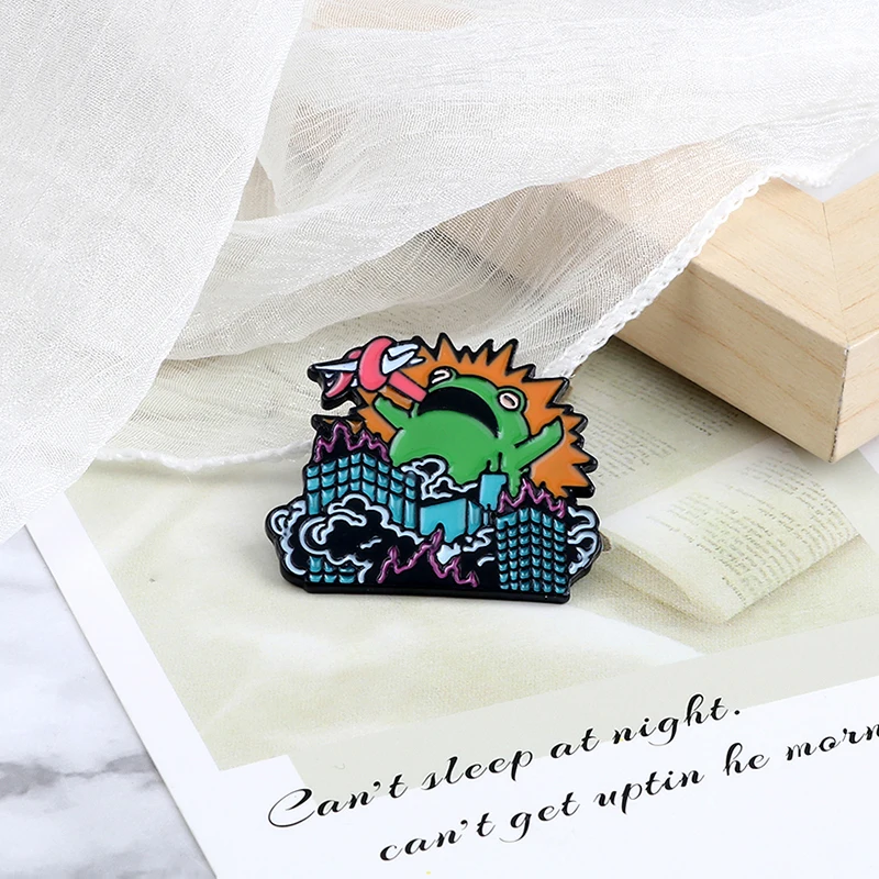 Значок из джинсовой ткани с изображением животных значок на лацкан | Украшения и