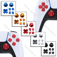 yuxi aluminium metal d pad direction keys abxy bullet buttons for ps5 thumbstick grip caps cover for ps4 pro slim controller
