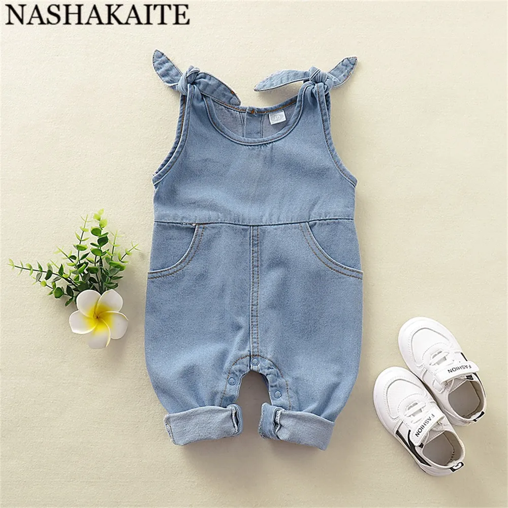 NASHAKAITE/Одежда для маленьких девочек джинсовый бандаж на плечо комбинезоны