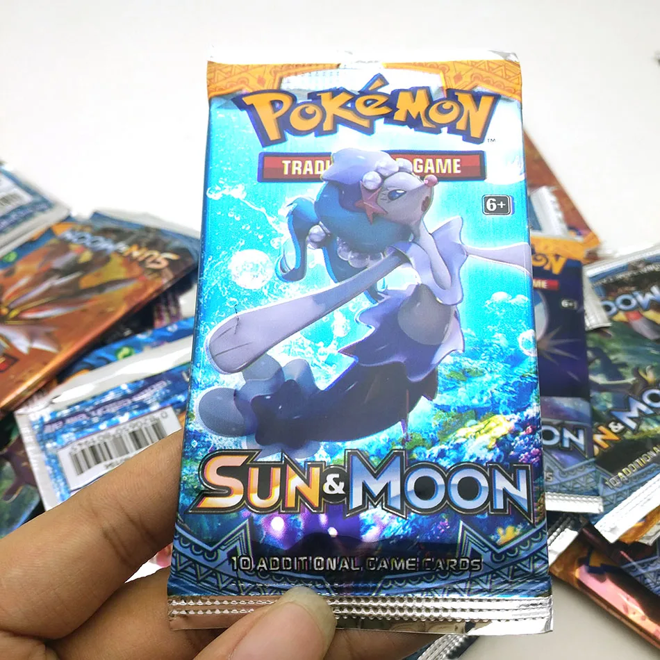 324 шт. карты Pokemon TCG: Sun &amp Moon Edition 36 упаковок в коробке коллекционная игра для