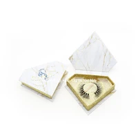 white marble effect diamond eyelash packaging box with tray popular 20mm crisscross mink eyelashes custom lashes box with logo