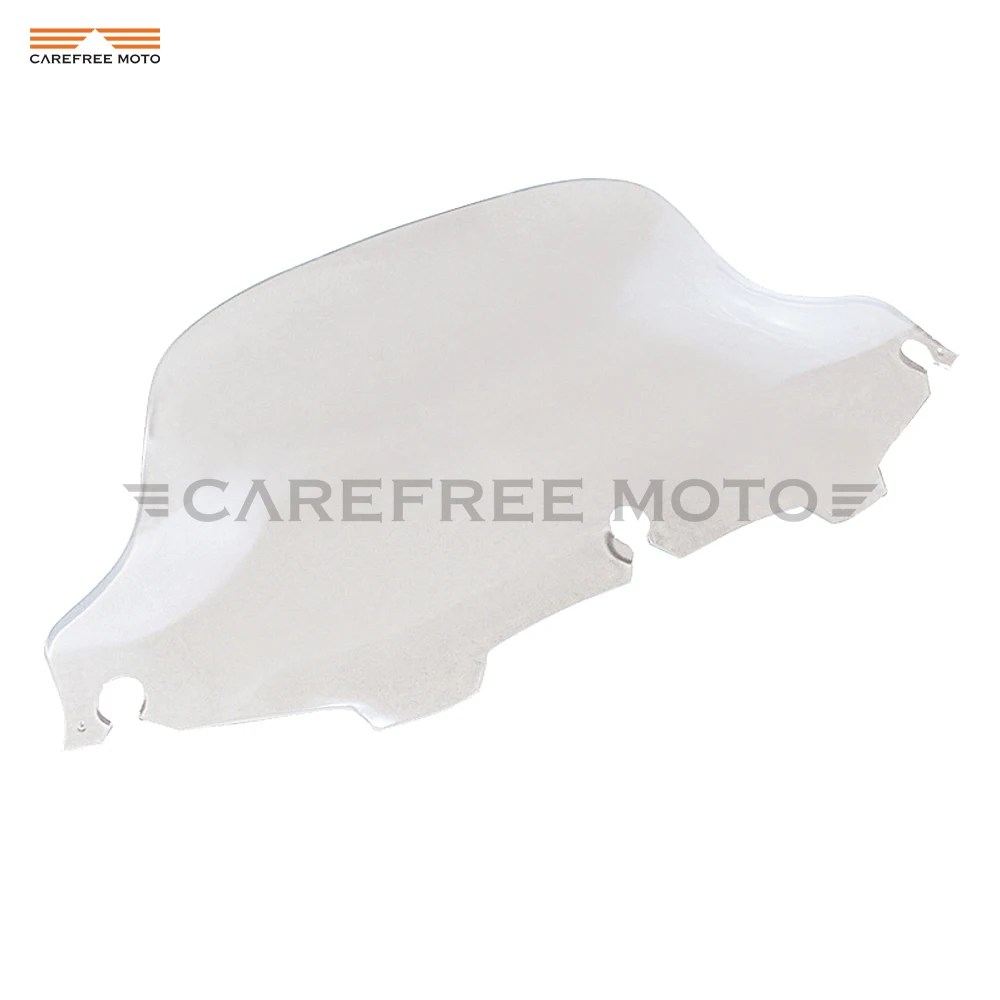 

8" Clear Motorcycle Front Windshield Fairing Slotted Stock Batwing Trim Side Air Wing case for Harley Touring Street Glide 96-13