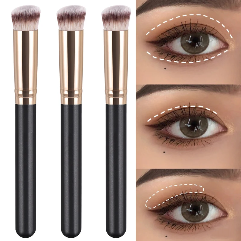

Eyeshadow Makeup Brush Cosmetic 1pcs Round Oblique Powder Eye Shadow Nose Shadow Blending Beauty Makeup Brush Tools