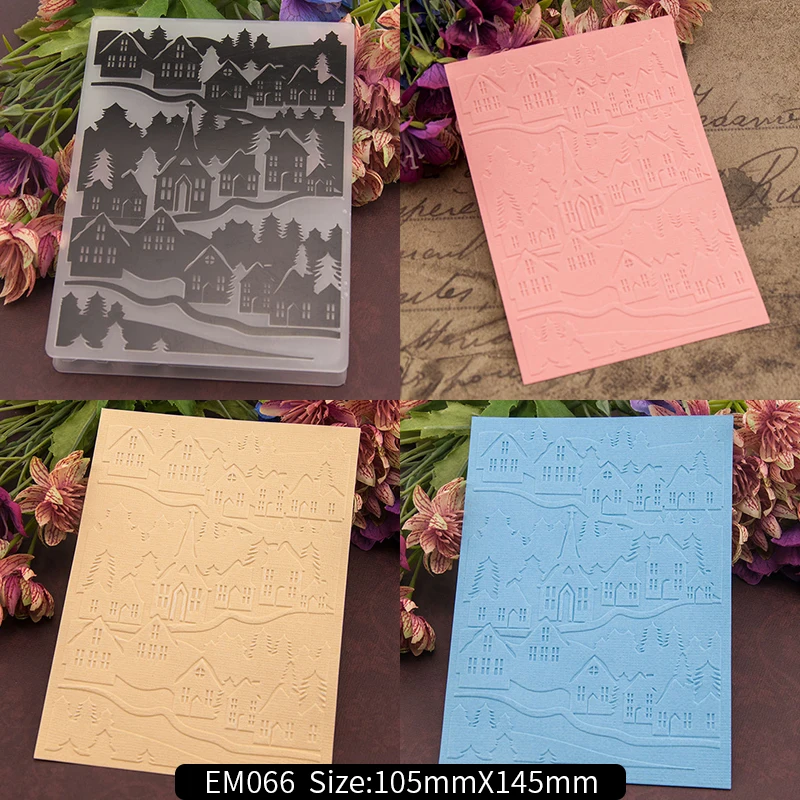 Пластиковый заварочный чайник с изображением дома пейзажа цветов для